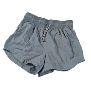 FLX Gray Nylon Womens Elastic Waist Shorts Size M